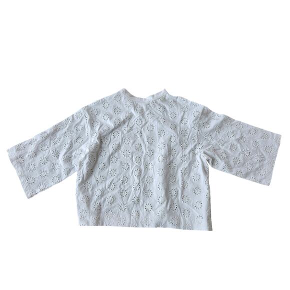 Madewell Embroidered Wide-Sleeve Boxy Tee Size XS NWT - Picture 3 of 6